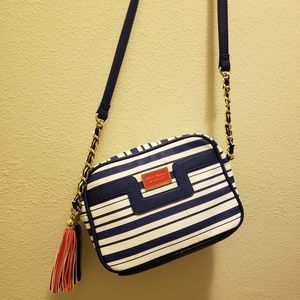 Betsey Johnson Red, White & Blue Stripe Crossbody